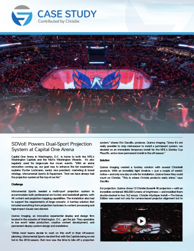 SDVoE case study - Capital One Arena
