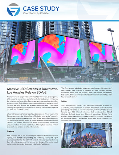 SDVoE case study - Massive LED screens at Circa Los Angeles