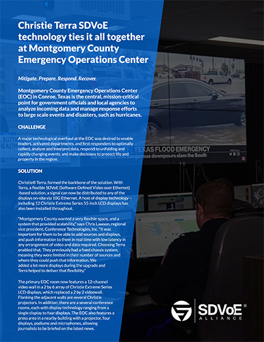 SDVoE case study - Montgomery County Emergency Operations Center