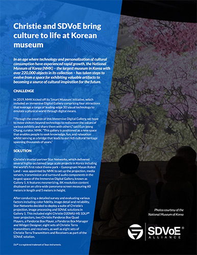 SDVoE case study - National Museum of Korea (NMK)